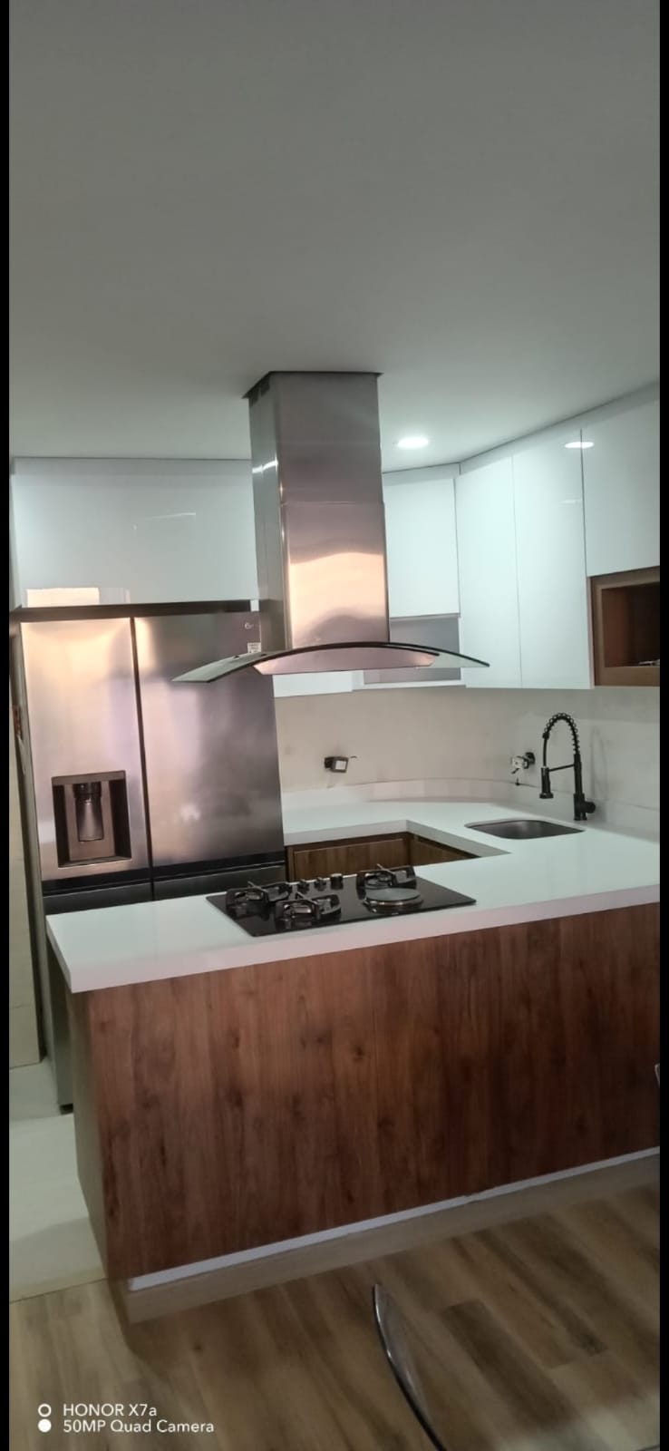 Cocina blanca con isla